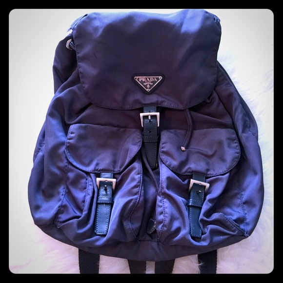 Prada Handbags - Prada nylon backpack, grey