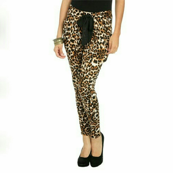 Wet Seal Cheetah Jogger Pants