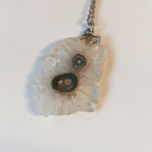 Anthro crystal and geode necklace