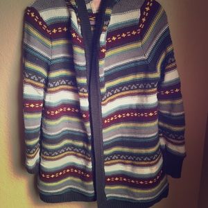 Quicksilver multi -color long sweater