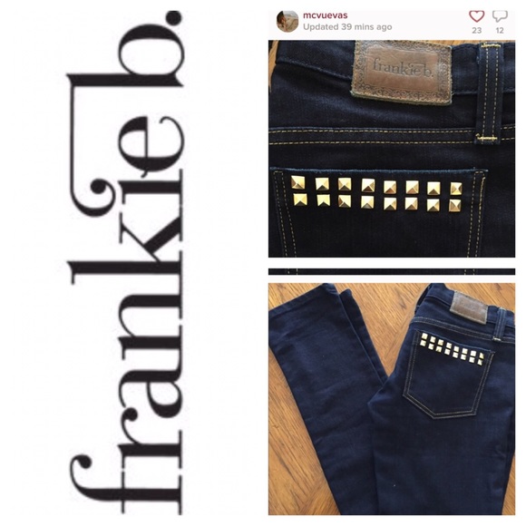Frankie B. Denim - FRANKIE B STUDLET STARLET STRAIGHT LEG JEANS