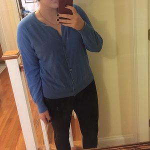 Blue button up cardigan