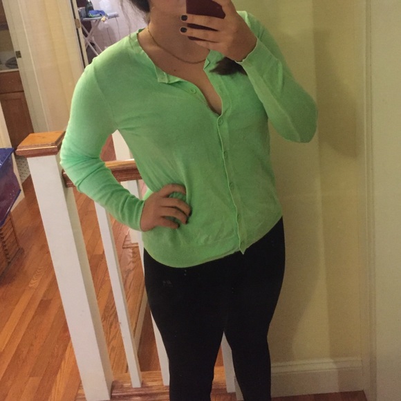 Lime green cardigan - Picture 1 of 1