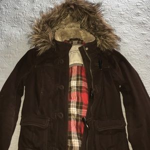 Dark brown winter coat!