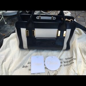 Chloe 'Little Alice' Husky White Leather Satchel