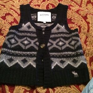 Blue and gray sweater vest