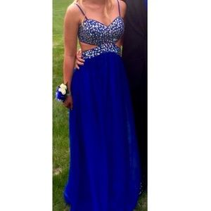 Blue Sparkly Prom Dress