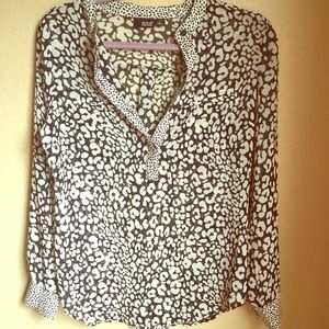 Black & white cheetah blouse