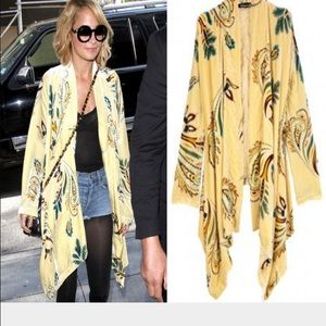 Winter Kate burnt velvet cardigan with silk lining