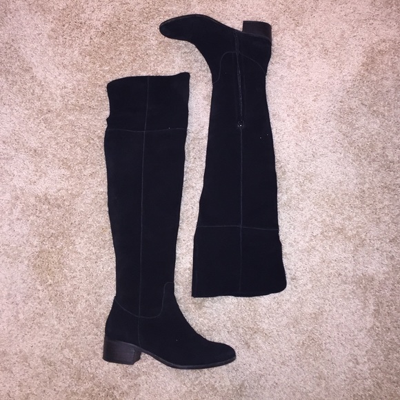Steve Madden black over the knee boots (worn ONCE)