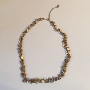 NWOT Lydell NYC brushed gold cluster necklace
