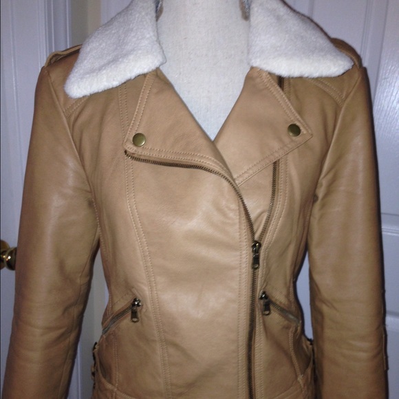 Faux Leather Bomber Jacket
