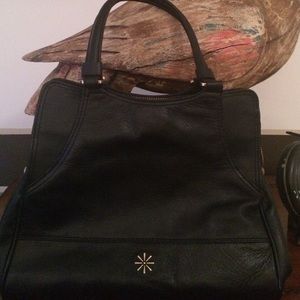 Isaac Mizrahi all leather black arm/shoulder bag