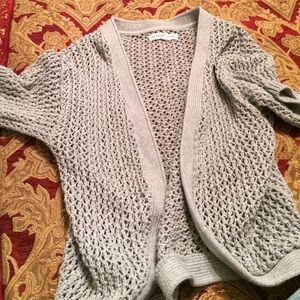 Gray and blue sweater shrug bundle for meademom