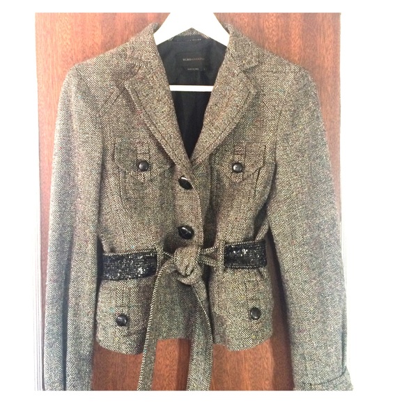Cute jacket with sequined belt!