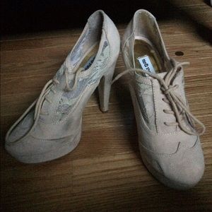 Not Rated Nude Platform Heels