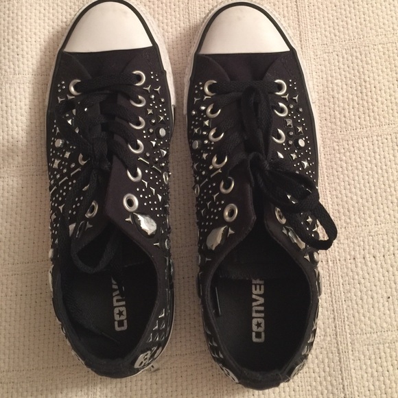 Converse Black Sneakers with design