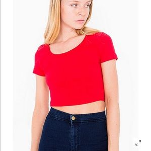 American Apparel Baby Rib Crop T