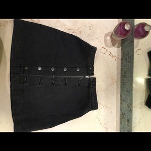 American apparel black denim skirt