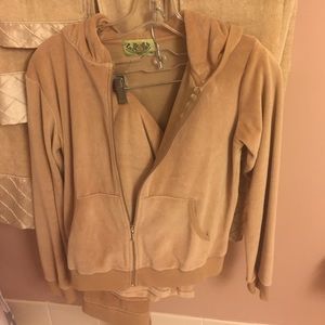 Beige velour juicy tracksuit