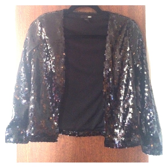 Cropped sequin jacket