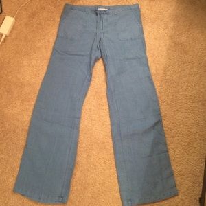 Blue Linen Pants