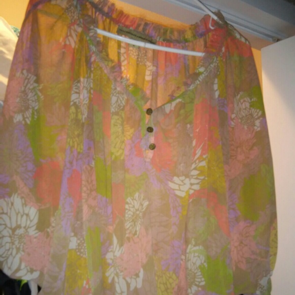 Chiffon Dolman Sleeve Blouse