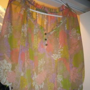 Chiffon Dolman Sleeve Blouse