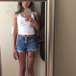 American Apparel baby rib crop tank