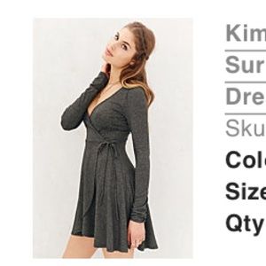 Kimchi blue surplice Wrap Dress in gray