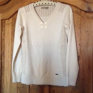 Smartwool Cream V-neck Sweater