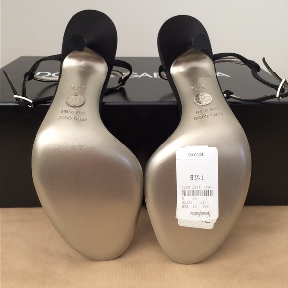 Dolce & Gabbana Sandalo Raso Nero Heel - Picture 3 of 4