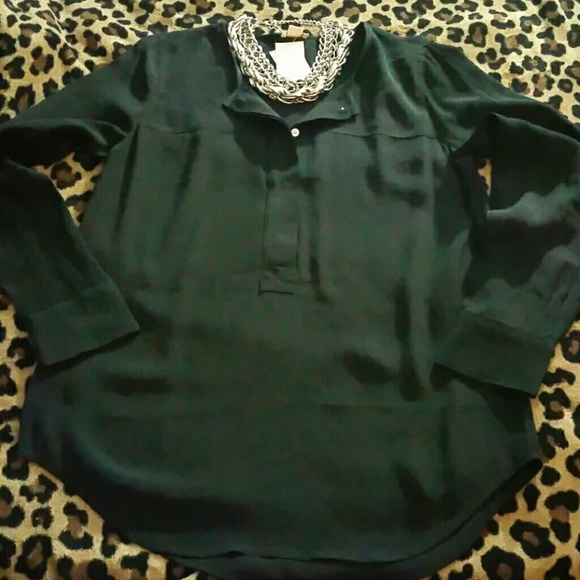 ******* J. CREW BLACK BLOUSE *****
