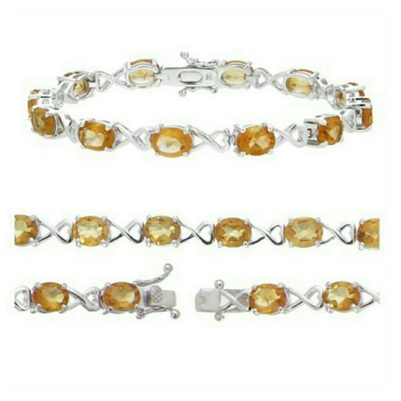 Jewelry - 10 CT Citrine and Sterling Silver bracelet