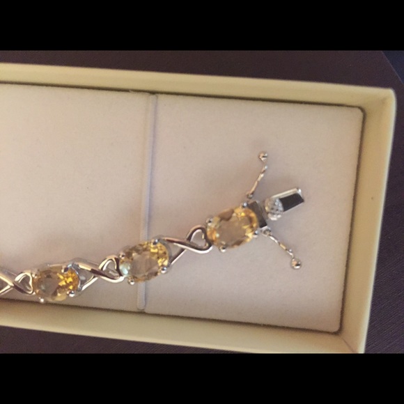 10 CT Citrine and Sterling Silver bracelet - Picture 3 of 4