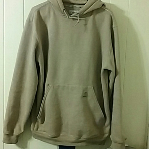 Men's tan carhartt hooded sweatshirt