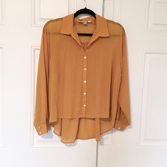 Yellow Forever 21 Blouse