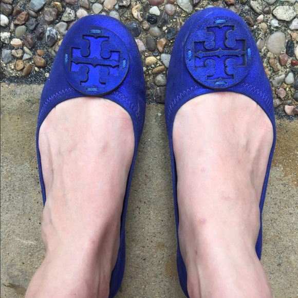 Tory Burch Shoes - Tory Burch Shimmer Purple/Blue Flats