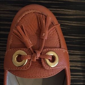 Talbots orange leather flats