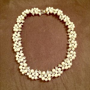 Anne Taylor Pearl and Rhinestone Necklace