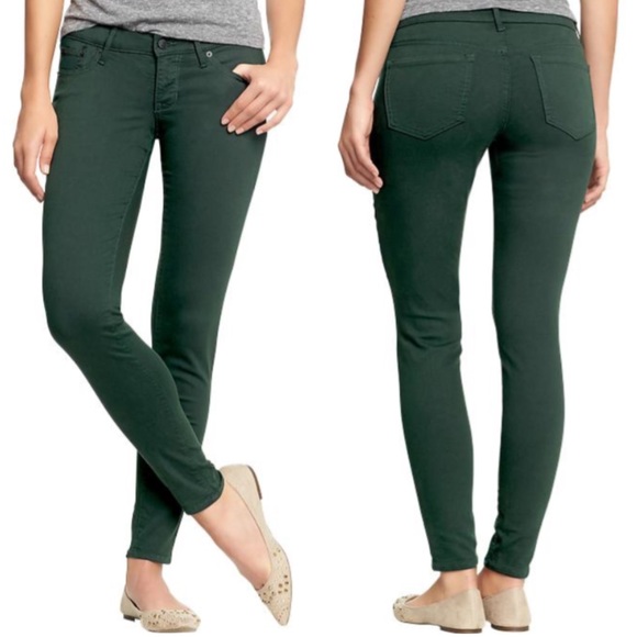 Old Navy Denim - Old Navy The Rockstar hunter green skinnies