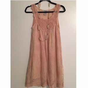 Blush Pink Lace Dress