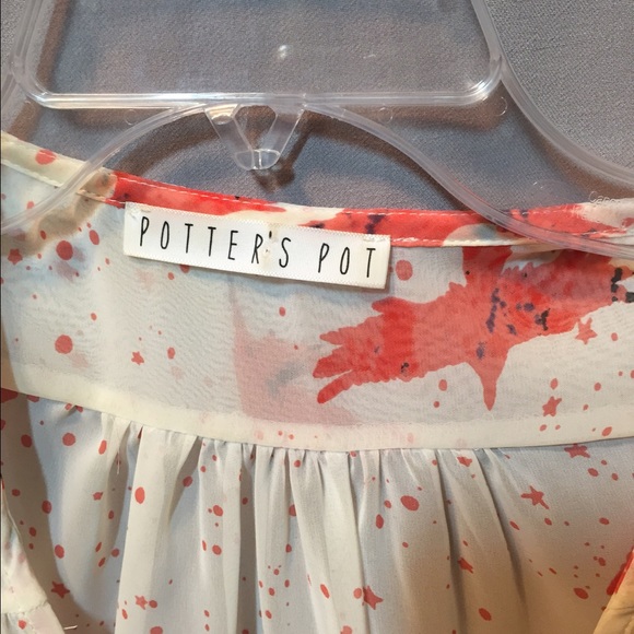 Potter's Pot Tops - SALE!! sheer tie front blouse Potter's Pot Tops - SALE!! sheer tie front blouse