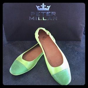 RESERVED! Peter Millar Leather Lizard Ballet Flats