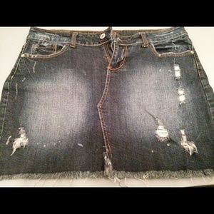 Distressed Dark Denim Mini
