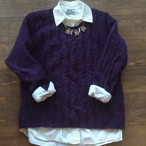 Comfy Purple Speckled Sweater