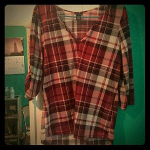 Plaid blouse