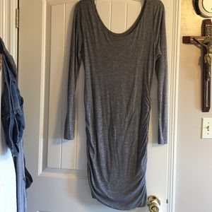 Long sleeve gray dress