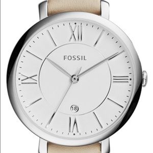 🎉SALE🎉Fossil Jacqueline Cream Leather Watch