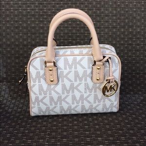 Michael Kors Saffiano Mini Satchel - Vanilla